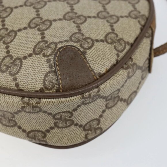 GUCCI GG Supreme Web Sherry Line Bag PVC Beige Gold 89 02 066 Auth BA7117 - Picture 4 of 16